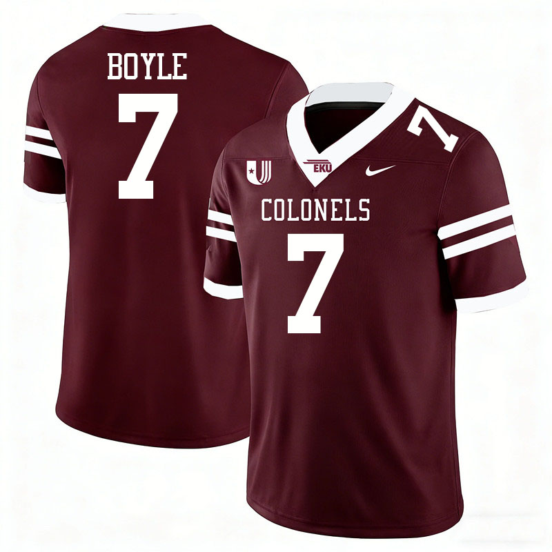 Eastern Kentucky Colonels #7 Tim Boyle College Football Jerseys,Uniforms Stitched-Maroon Eastern Kentucky Colonels #7 Tim Boyle College Football Jerseys,Uniforms Stitched-Maroon